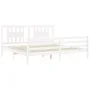Estructura cama de matrimonio con cabecero madera maciza blanco de vidaXL, Camas y somieres - Ref: Foro24-3194587, Precio: 15...