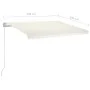 Manual retractable awning with cream-colored LED 350x250 cm by vidaXL, Awnings - Ref: Foro24-3068882, Price: 267,91 €, Discou...