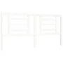 Estructura cama de matrimonio con cabecero madera maciza blanco de vidaXL, Camas y somieres - Ref: Foro24-3194717, Precio: 15...