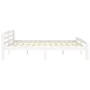 Solid pine wood bed frame, white, 200x200 cm by vidaXL, Beds and slatted bases - Ref: Foro24-322074, Price: 114,13 €, Discoun...