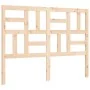 Double bed frame with solid wood headboard by vidaXL, Beds and slatted bases - Ref: Foro24-3194866, Price: 116,35 €, Discount: %
