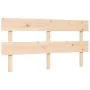 Double bed frame with solid wood headboard by vidaXL, Beds and slatted bases - Ref: Foro24-3195096, Price: 141,61 €, Discount: %
