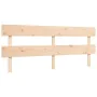 Double bed frame with solid wood headboard by vidaXL, Beds and slatted bases - Ref: Foro24-3195106, Price: 147,69 €, Discount: %