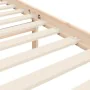 Double bed frame with solid wood headboard by vidaXL, Beds and slatted bases - Ref: Foro24-3195106, Price: 147,69 €, Discount: %