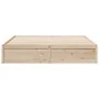 Solid pine wood bed frame 200x200 cm by , Beds and slatted bases - Ref: Foro24-3282363, Price: 230,15 €, Discount: %