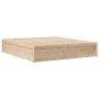 Solid pine wood bed frame 200x200 cm by , Beds and slatted bases - Ref: Foro24-3282363, Price: 230,15 €, Discount: %