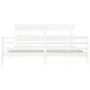 Estructura cama de matrimonio con cabecero madera maciza blanco de vidaXL, Camas y somieres - Ref: Foro24-3195107, Precio: 14...