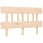 Double bed frame with solid wood headboard by vidaXL, Beds and slatted bases - Ref: Foro24-3195126, Price: 112,55 €, Discount: %
