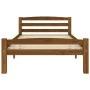 Solid pine wood bed frame honey brown 90x200 cm by vidaXL, Beds and slatted bases - Ref: Foro24-322075, Price: 111,94 €, Disc...
