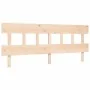 Double bed frame with solid wood headboard by vidaXL, Beds and slatted bases - Ref: Foro24-3195171, Price: 148,65 €, Discount: %
