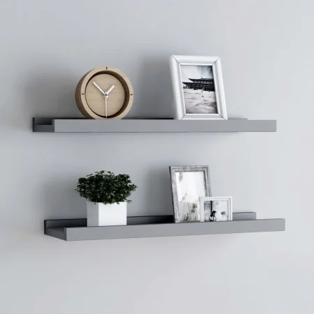 Shelf for photo frames 2 pcs gray MDF 40x9x3 cm by vidaXL, Shelves and shelves - Ref: Foro24-323934, Price: 17,48 €, Discount: %