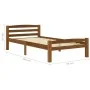 Solid pine wood bed frame honey brown 90x200 cm by vidaXL, Beds and slatted bases - Ref: Foro24-322075, Price: 111,94 €, Disc...