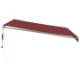 Toldo retráctil automático color burdeos 400x350 cm de , Toldos - Ref: Foro24-3214984, Precio: 448,47 €, Descuento: %