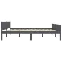 Solid gray pine wood bed frame 200x200 cm by vidaXL, Beds and slatted bases - Ref: Foro24-322130, Price: 143,75 €, Discount: %