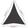 Sail awning anthracite gray HDPE 160 g/m² 5x6x6 m by vidaXL, Umbrellas - Ref: Foro24-311098, Price: 37,76 €, Discount: %