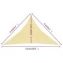 Beige HDPE sail awning 160 g/m² 4x4x5.8 m by vidaXL, Umbrellas - Ref: Foro24-311149, Price: 26,08 €, Discount: %