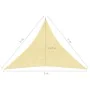 Beige HDPE sail awning 160 g/m² 3x3x3 m by vidaXL, Umbrellas - Ref: Foro24-311142, Price: 19,95 €, Discount: %