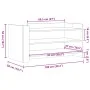 Rauchige Eiche-Optik Mitteltisch aus Spanplatte 100x50x50 cm von , Couchtisch - Ref: Foro24-848350, Preis: 70,01 €, Rabatt: %