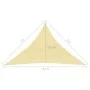 Beige HDPE sail awning 160 g/m² 3x3x4.2 m by vidaXL, Umbrellas - Ref: Foro24-311144, Price: 21,18 €, Discount: %