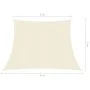 Cream HDPE sail awning 160 g/m² 3/4x3 m by vidaXL, Umbrellas - Ref: Foro24-311214, Price: 29,06 €, Discount: %
