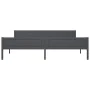 Solid gray pine wood bed frame 200x200 cm by vidaXL, Beds and slatted bases - Ref: Foro24-322130, Price: 143,75 €, Discount: %