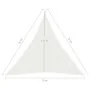 Weiße HDPE-Segelmarkise 160 g/m² 5x6x6 m von vidaXL, Sonnenschirme - Ref: Foro24-311263, Preis: 36,88 €, Rabatt: %