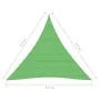 HDPE sail awning light green 160 g/m² 4.5x4.5x4.5 m by vidaXL, Umbrellas - Ref: Foro24-311315, Price: 25,68 €, Discount: %