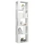 Estantería madera contrachapada blanco brillante 45x24x159 cm de vidaXL, Librerías y estanterías - Ref: Foro24-800114, Precio...
