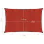 Red HDPE sail awning 160 g/m² 3.5x5 m by vidaXL, Umbrellas - Ref: Foro24-311627, Price: 42,45 €, Discount: %