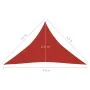 Sail awning HDPE red 160 g/m² 3.5x3.5x4.9 m by vidaXL, Umbrellas - Ref: Foro24-311642, Price: 31,62 €, Discount: %