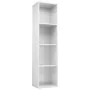 Weiß glänzendes Sperrholz Bücherregal 36x30x143cm von vidaXL, Bücherregale und Regale - Ref: Foro24-800150, Preis: 69,45 €, R...