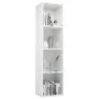 Weiß glänzendes Sperrholz Bücherregal 36x30x143cm von vidaXL, Bücherregale und Regale - Ref: Foro24-800150, Preis: 69,45 €, R...