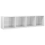 Weiß glänzendes Sperrholz Bücherregal 36x30x143cm von vidaXL, Bücherregale und Regale - Ref: Foro24-800150, Preis: 69,45 €, R...