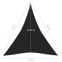 Sail awning HDPE black 160 g/m² 5x6x6 m by vidaXL, Umbrellas - Ref: Foro24-311758, Price: 33,64 €, Discount: %
