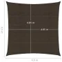 Segelmarkise HDPE braun 160 g/m² 4,5x4,5 m von vidaXL, Sonnenschirme - Ref: Foro24-311772, Preis: 43,02 €, Rabatt: %