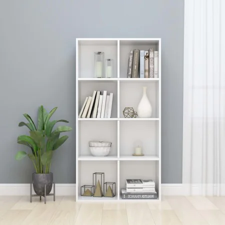 Regal/Sideboard weiß glänzend Furnier 66x30x130 cm von vidaXL, Bücherregale und Regale - Ref: Foro24-800159, Preis: 88,95 €, ...