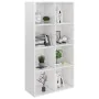 Regal/Sideboard weiß glänzend Furnier 66x30x130 cm von vidaXL, Bücherregale und Regale - Ref: Foro24-800159, Preis: 88,95 €, ...