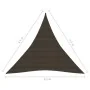 Brown HDPE sail awning 160 g/m² 4.5x4.5x4.5 m by vidaXL, Umbrellas - Ref: Foro24-311810, Price: 21,77 €, Discount: %