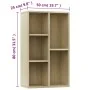 Regal/Sideboard aus Eichenfarbenem Sperrholz 50x25x80cm von vidaXL, Bücherregale und Regale - Ref: Foro24-800165, Preis: 50,4...