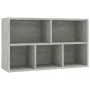 Estantería/Aparador madera contrachapada gris 50x25x80 cm de vidaXL, Librerías y estanterías - Ref: Foro24-800166, Precio: 44...