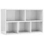 Glossy white plywood shelf/sideboard 50x25x80 cm by vidaXL, Bookcases and shelves - Ref: Foro24-800168, Price: 43,14 €, Disco...