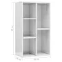 Regal/Sideboard aus glänzend weißem Sperrholz, 50 x 25 x 80 cm von vidaXL, Bücherregale und Regale - Ref: Foro24-800168, Prei...