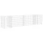 H-shaped gabion planter steel wire 260x40x60 cm by vidaXL, Pots and planters - Ref: Foro24-145659, Price: 62,02 €, Discount: %