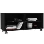 Black plywood TV cabinet with wheels 90x35x35 cm by vidaXL, TV Furniture - Ref: Foro24-800181, Price: 58,62 €, Discount: %