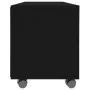 Black plywood TV cabinet with wheels 90x35x35 cm by vidaXL, TV Furniture - Ref: Foro24-800181, Price: 58,62 €, Discount: %