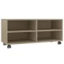 Mueble de TV ruedas madera contrachapada color roble 90x35x35cm de vidaXL, Muebles TV - Ref: Foro24-800183, Precio: 61,30 €, ...