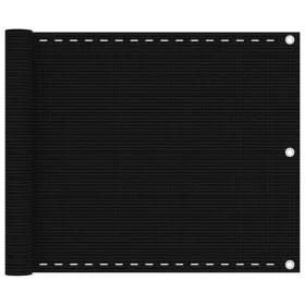 Black HDPE balcony awning 75x600 cm by vidaXL, Umbrellas - Ref: Foro24-311031, Price: 18,72 €, Discount: %