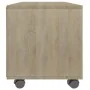 Mueble de TV ruedas madera contrachapada color roble 90x35x35cm de vidaXL, Muebles TV - Ref: Foro24-800183, Precio: 61,30 €, ...