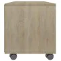 TV cabinet wheels oak-colored plywood 90x35x35cm by vidaXL, TV Furniture - Ref: Foro24-800183, Price: 61,30 €, Discount: %