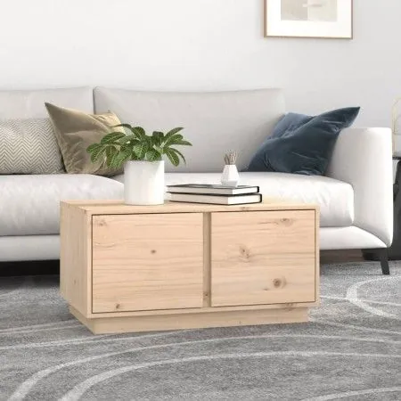 Mesa de centro de madera maciza de pino 80x50x40 cm de vidaXL, Mesas de centro - Ref: Foro24-814419, Precio: 64,44 €, Descuen...